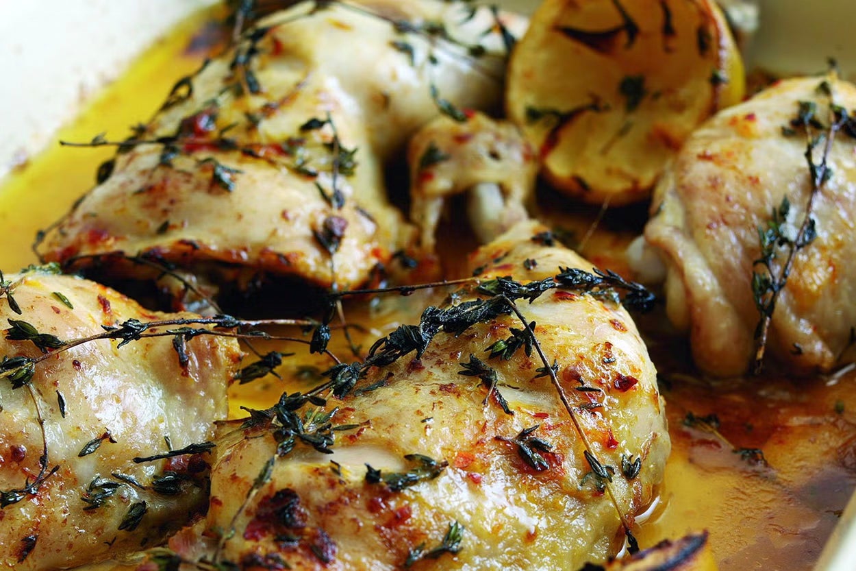 For those who like their roast chicken with a bit of kick – ginger, chilli and lemon make this one sharp, zesty, and absolutely not for the faint-hearted