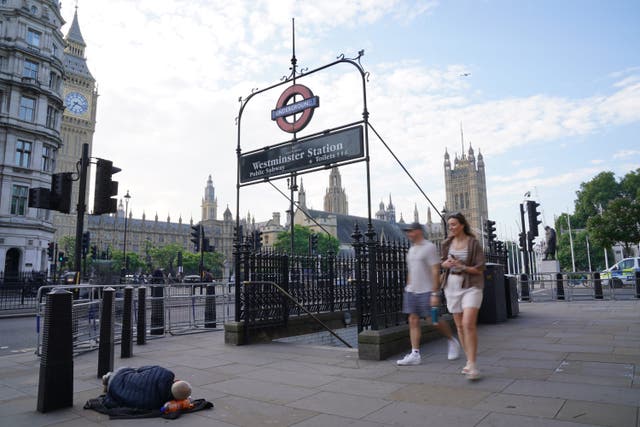 A rise in the number of people sleeping rough in London by almost a fifth on the same period last year has been described as ‘shameful’ (Jonathan Brady/PA)