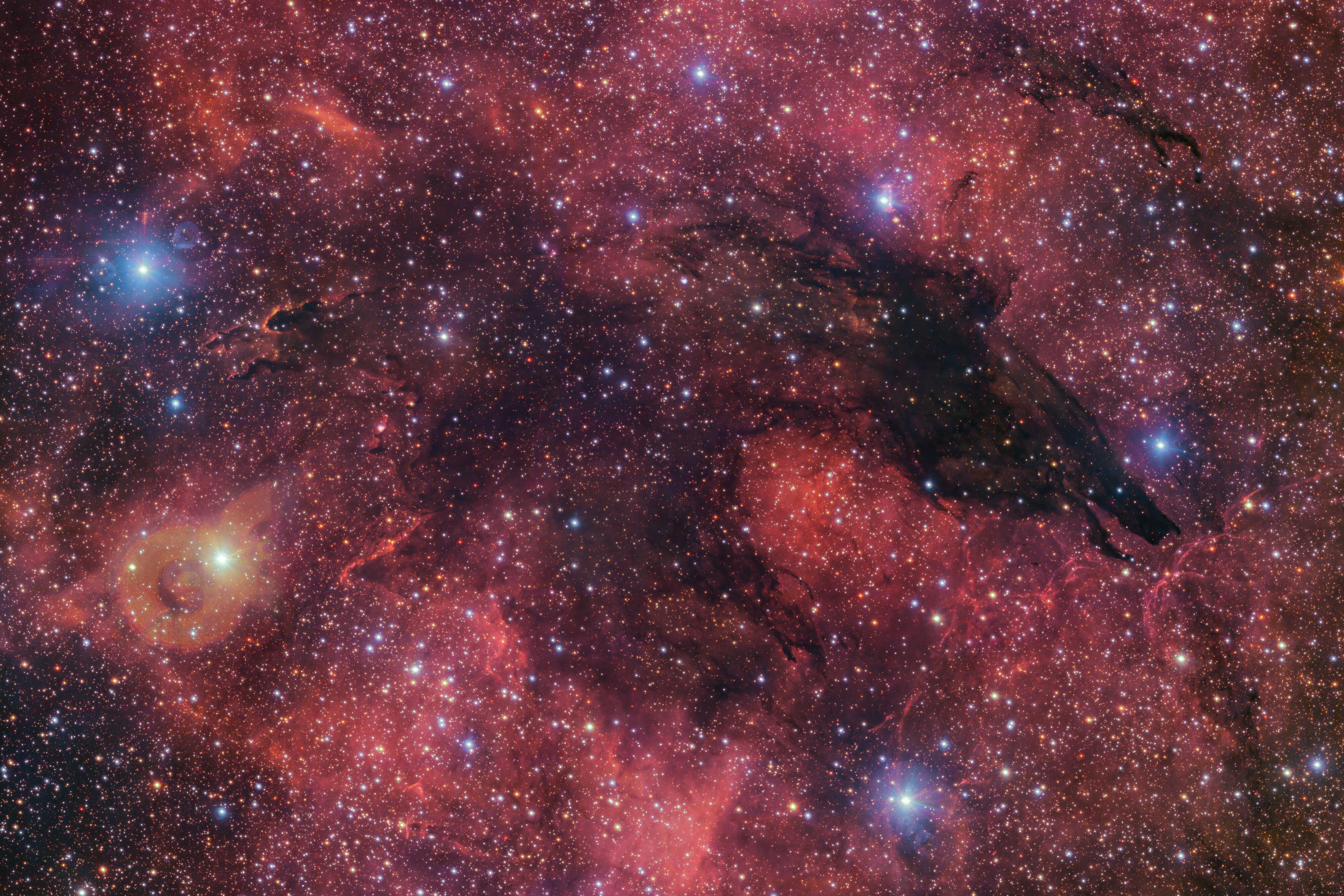 New image captures a dark wolf in the cosmic sky (ESO/VPHAS+ team/PA)