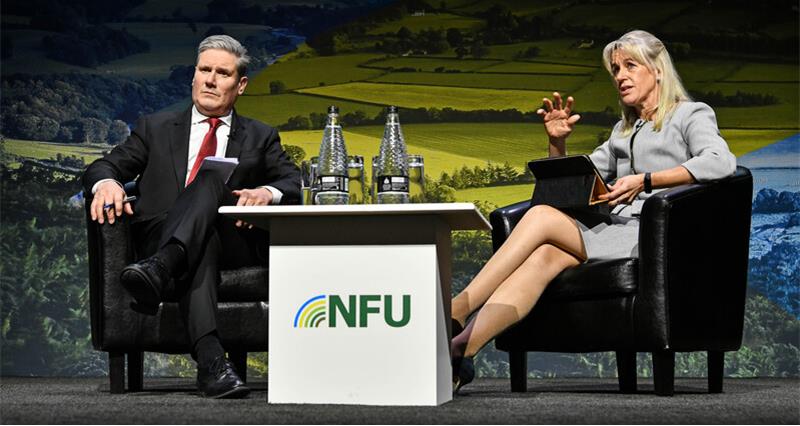 Starmer addresses the NFU with Minette Batters in 2023