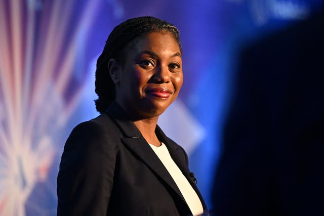 <p>Kemi Badenoch, then Secretary of State for Business and Trade, speaks during TheCityUK conference in April </p>