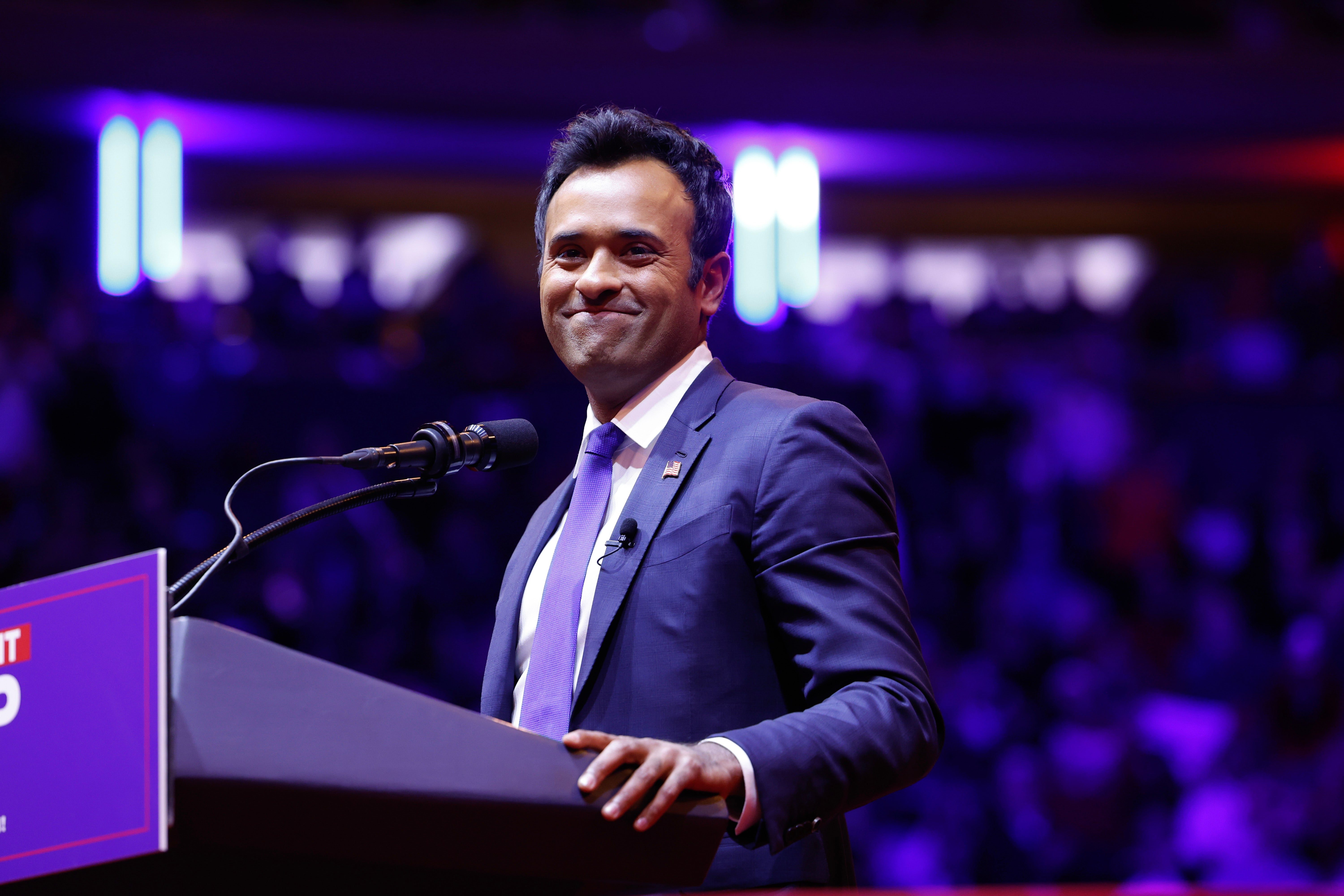 Vivek Ramaswamy speaks before Republican presidential nominee, former U.S. President Donald Trump takes the stage at the campaign rally at Madison Square Garden in New York City. He could try to become the face of the party after Trump