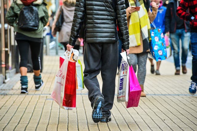 Shopper footfall in Glasgow and Edinburgh increased by 1.6% and 1% respectively in October, new figures show (Ben Birchall/PA)