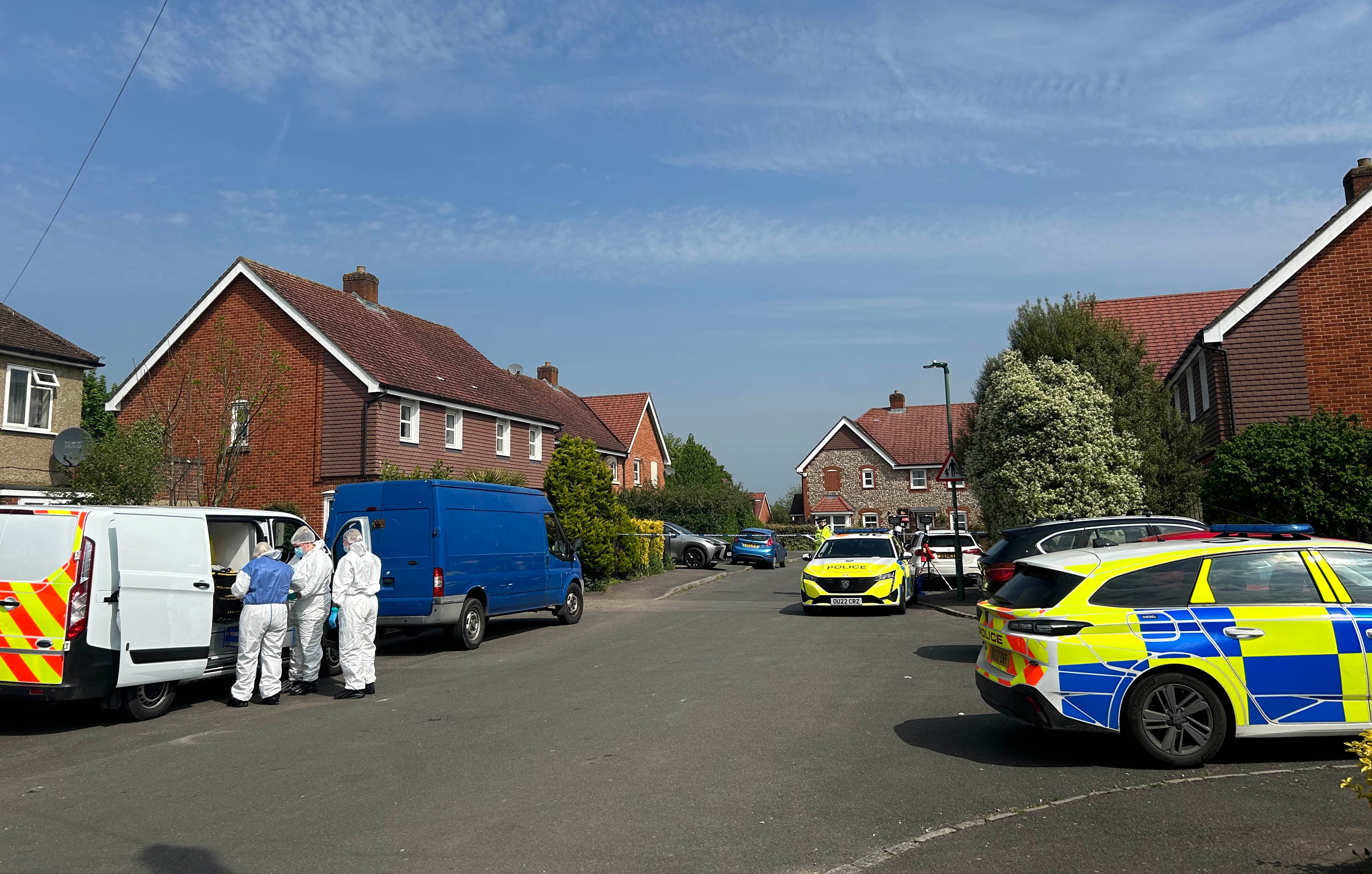 Police seal off School Close after the shooting in May