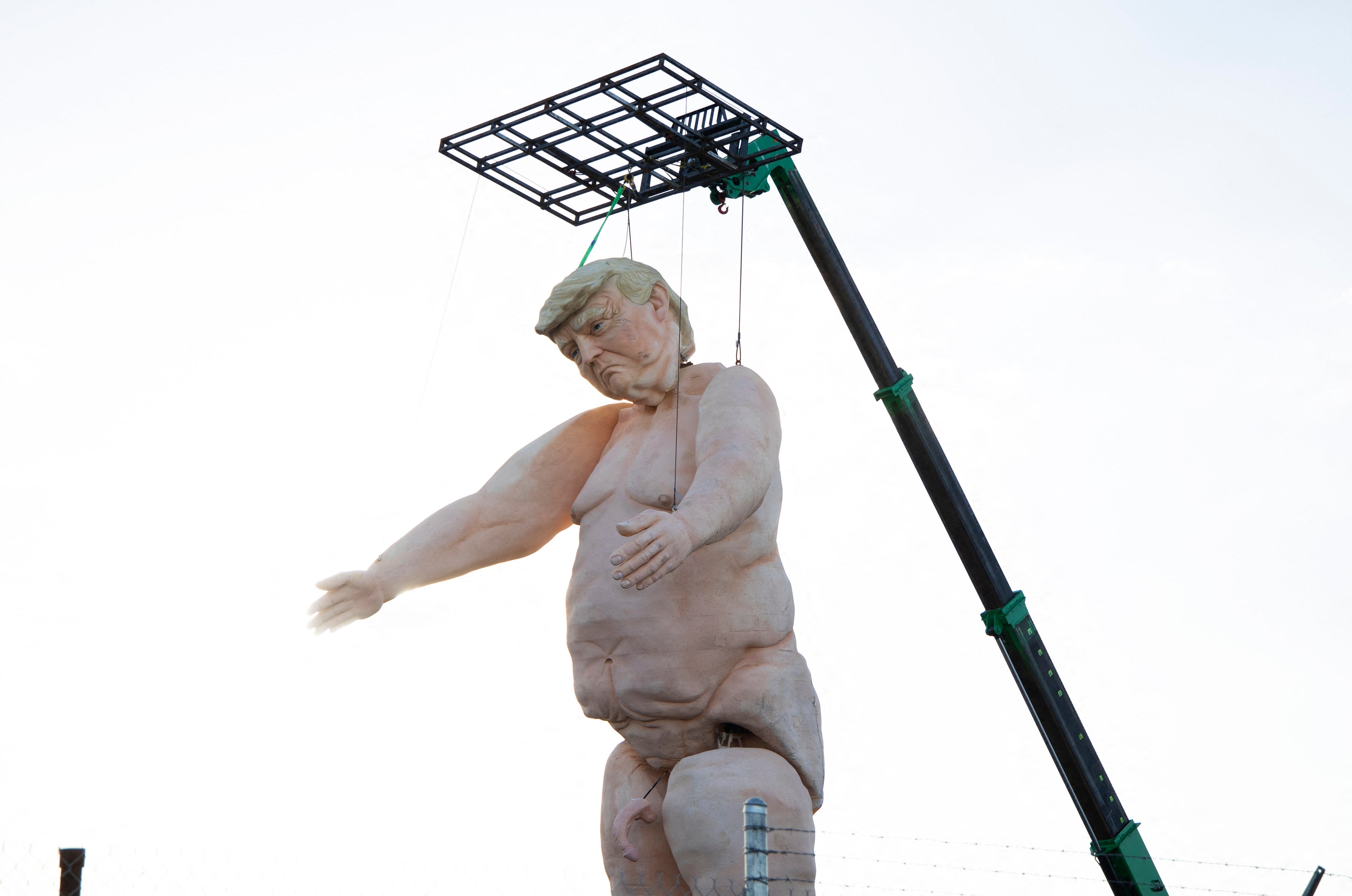 The 43-foot-tall nude effigy seen in Las Vegas in September