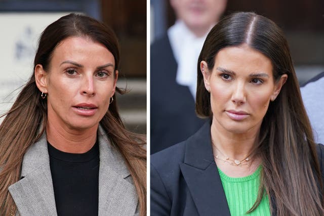 Coleen Rooney (left) and Rebekah Vardy during their High Court libel battle (Yui Mok/PA)