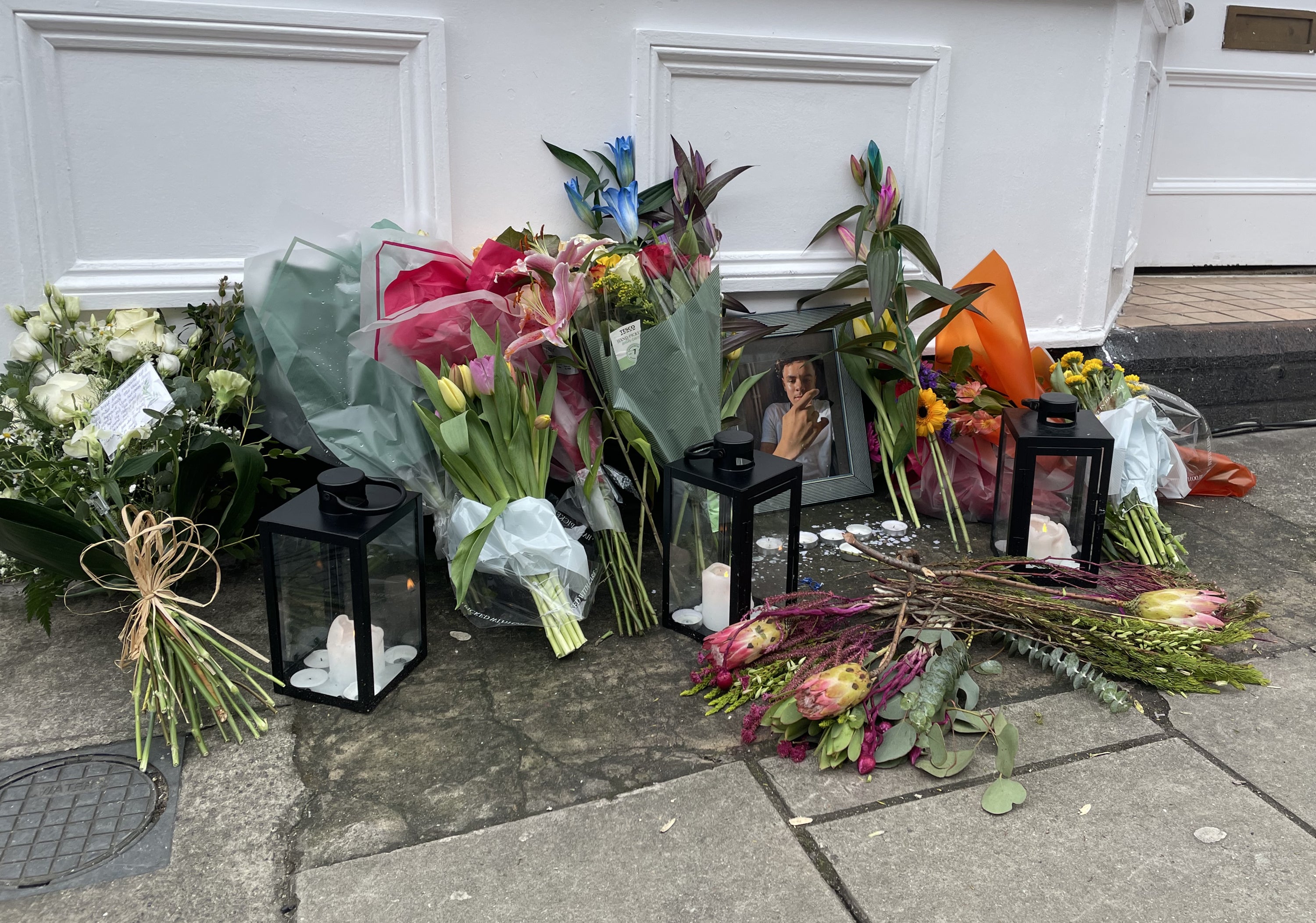 Floral tributes left at the scene on West Street, Old Market, Bristol where 16-year-old Darrian Williams died