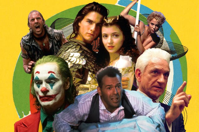 <p>Clockwise from centre: ‘Legend’, ‘Showgirls’, ‘A Sound of Thunder’, ‘Hudson Hawk’, ‘Joker: Folie à Deux’ and ‘Waterworld’ are among Hollywood’s biggest flops</p>