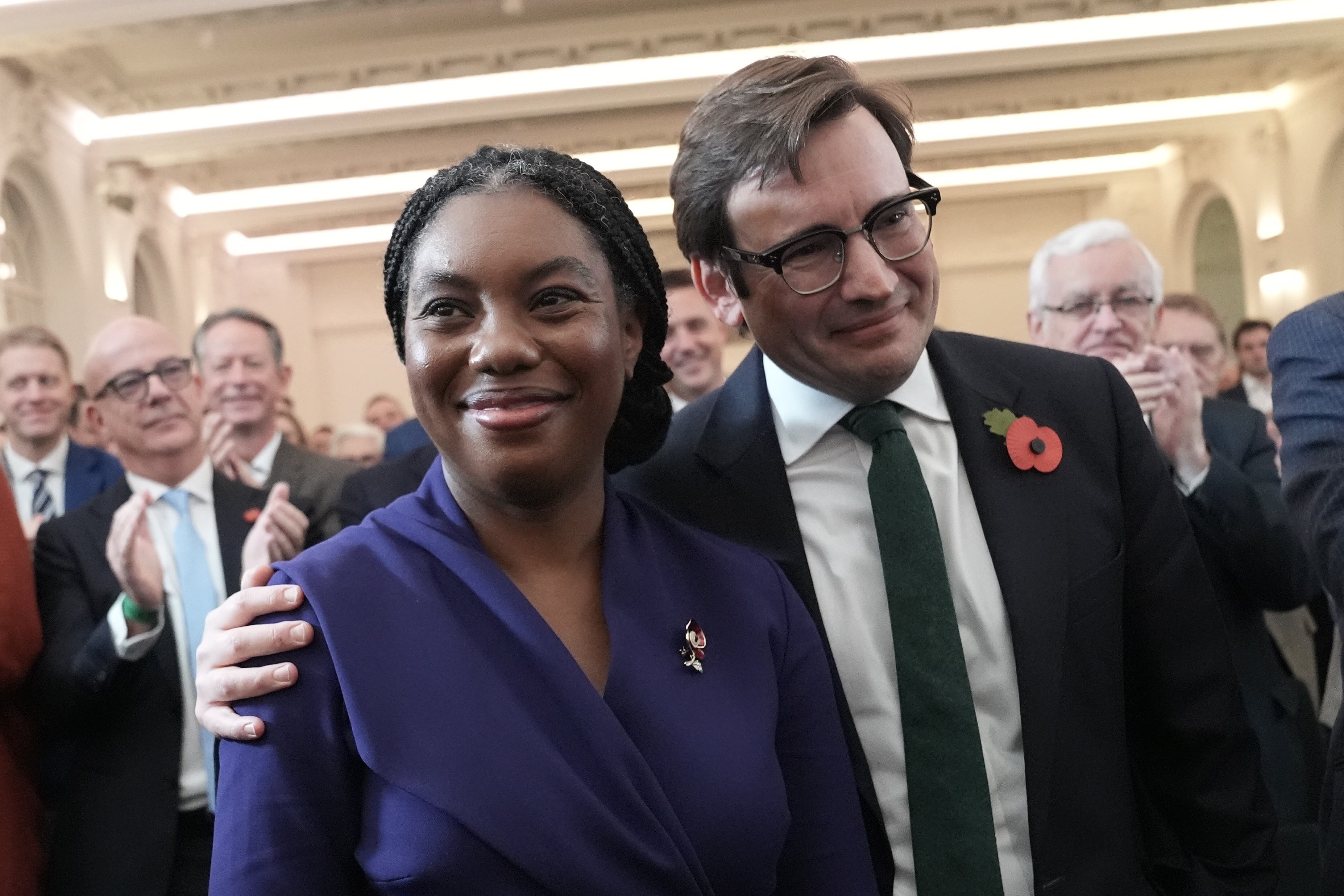 Kemi Badenoch has been elected leader of the Conservative Party, defeating Robert Jenrick in a vote of party members (Stefan Rousseau/PA)