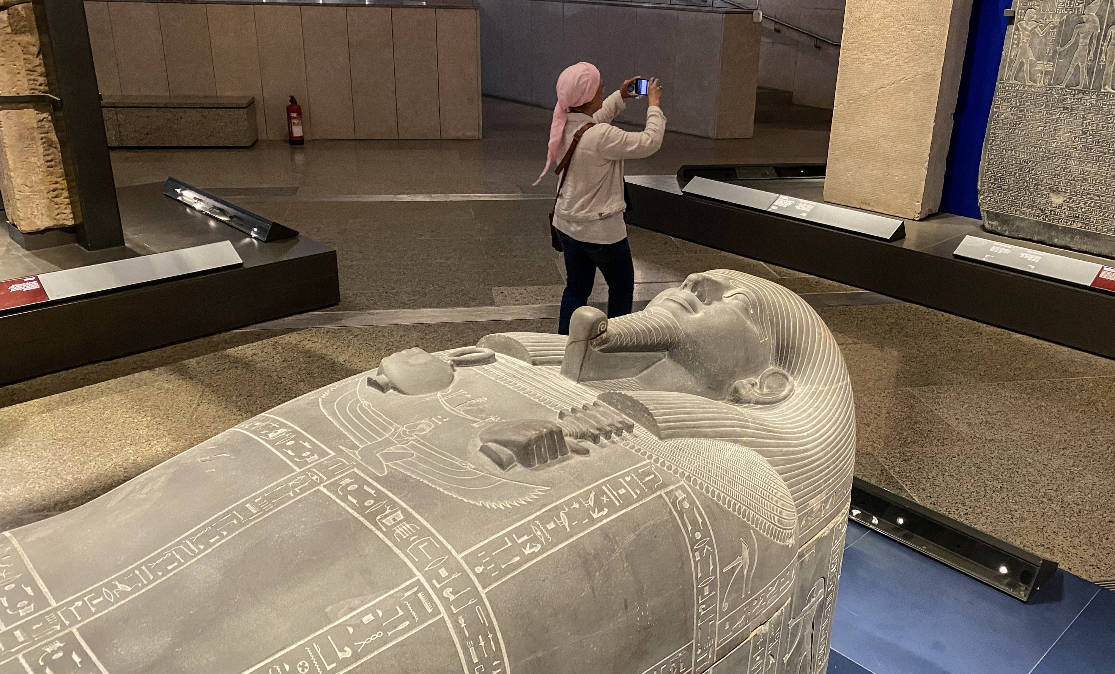 A view from the Grand Egyptian Museum, in Giza, Egypt on October 15, 2024