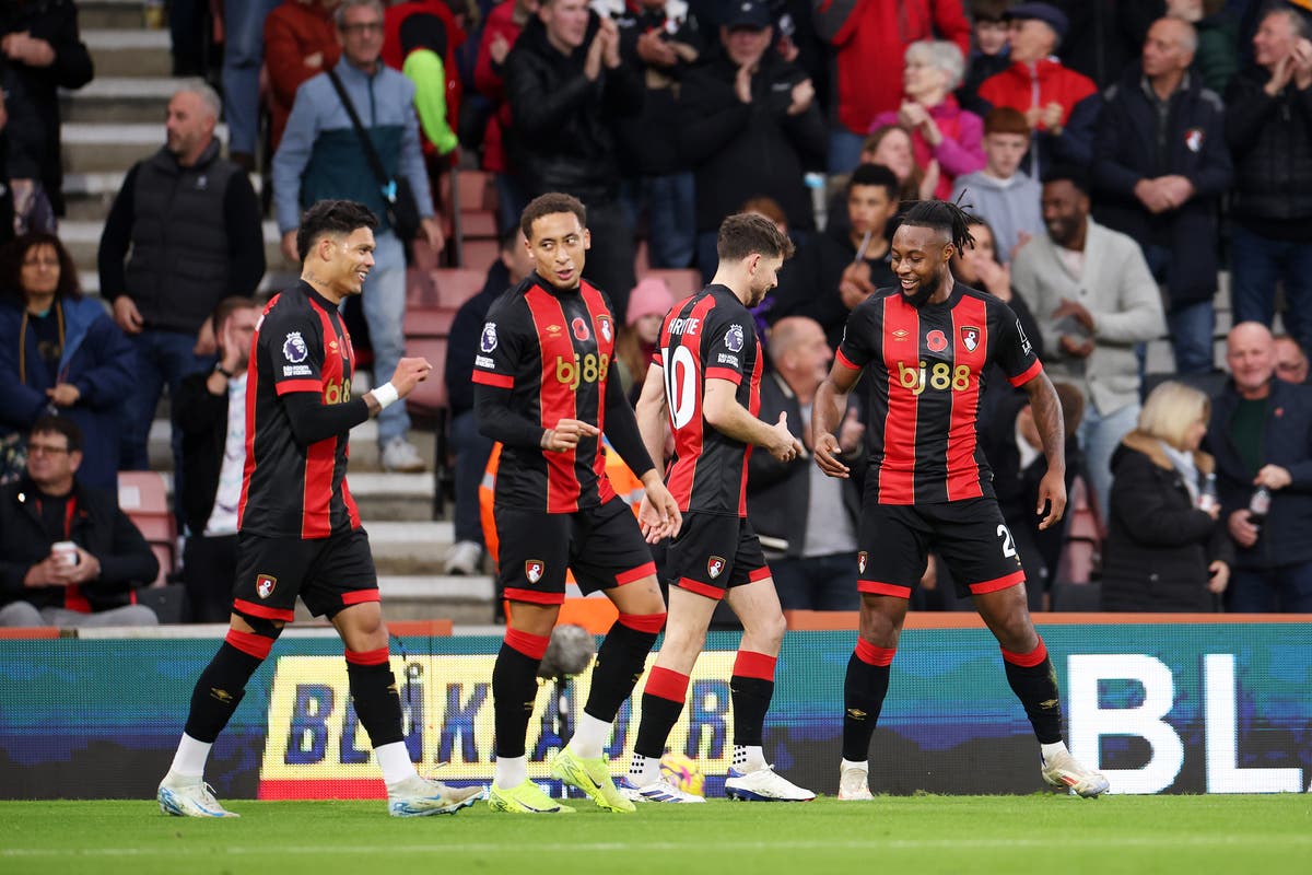 Semenyo scores early as Bournemouth shock Man City – follow live