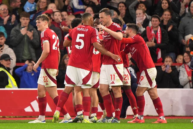 Nottingham Forest moved up to third in the Premier League (Joe Giddens/PA)