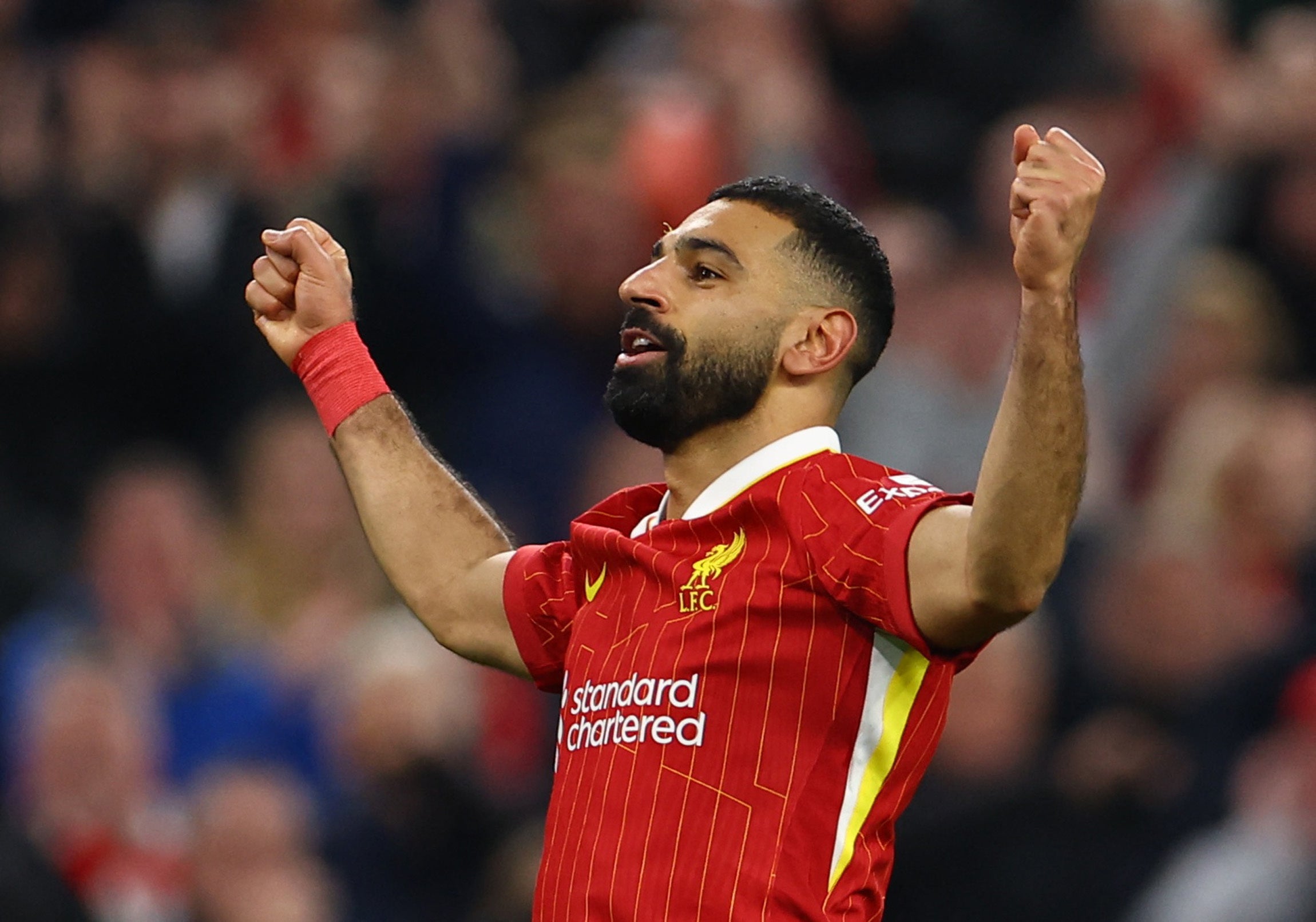 Mohamed Salah thundered home the winner against Brighton