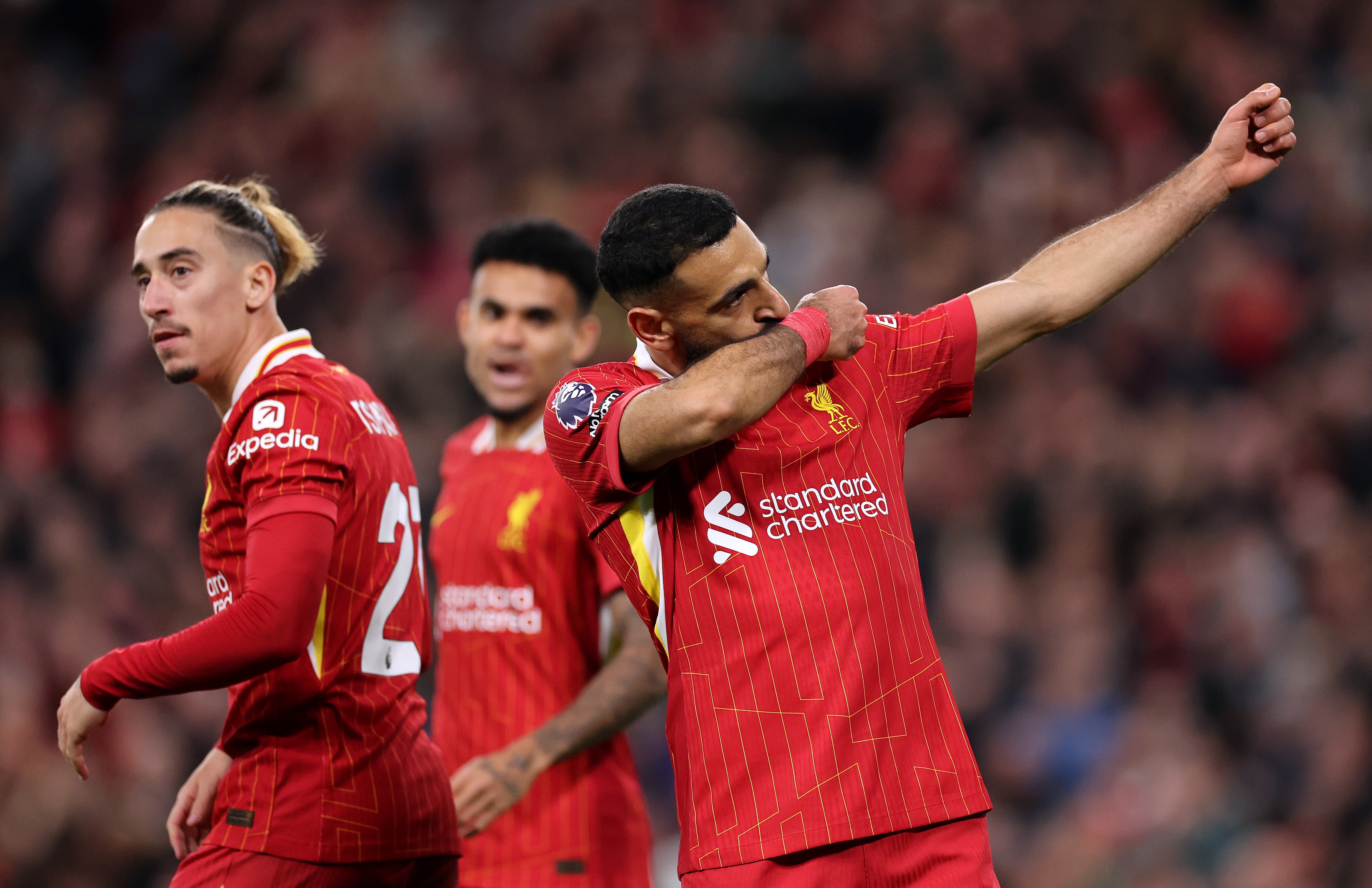 Liverpool celebrated promotion to the top of the league