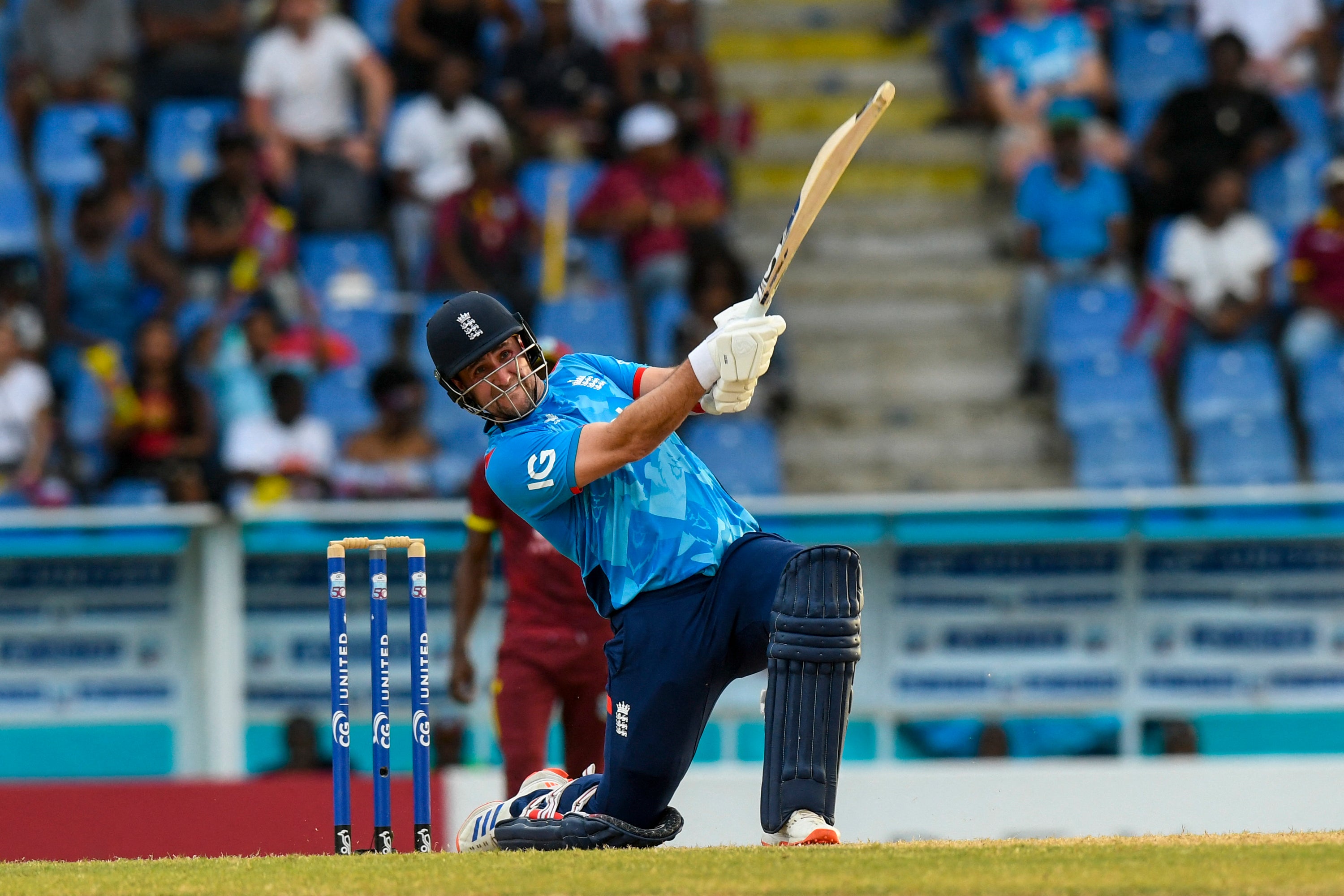 Liam Livingstone smashed an unbeaten century in Antigua