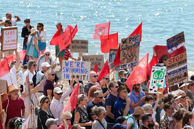 Protesters will campaign against raw sewage and other pollutants in the UK’s waterways (Gareth Fuller/PA Archive)