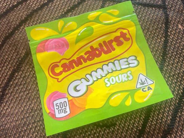 <p>‘Cannaburst’ resembles a Starburst packet but is believed to contain the Class B drug</p>