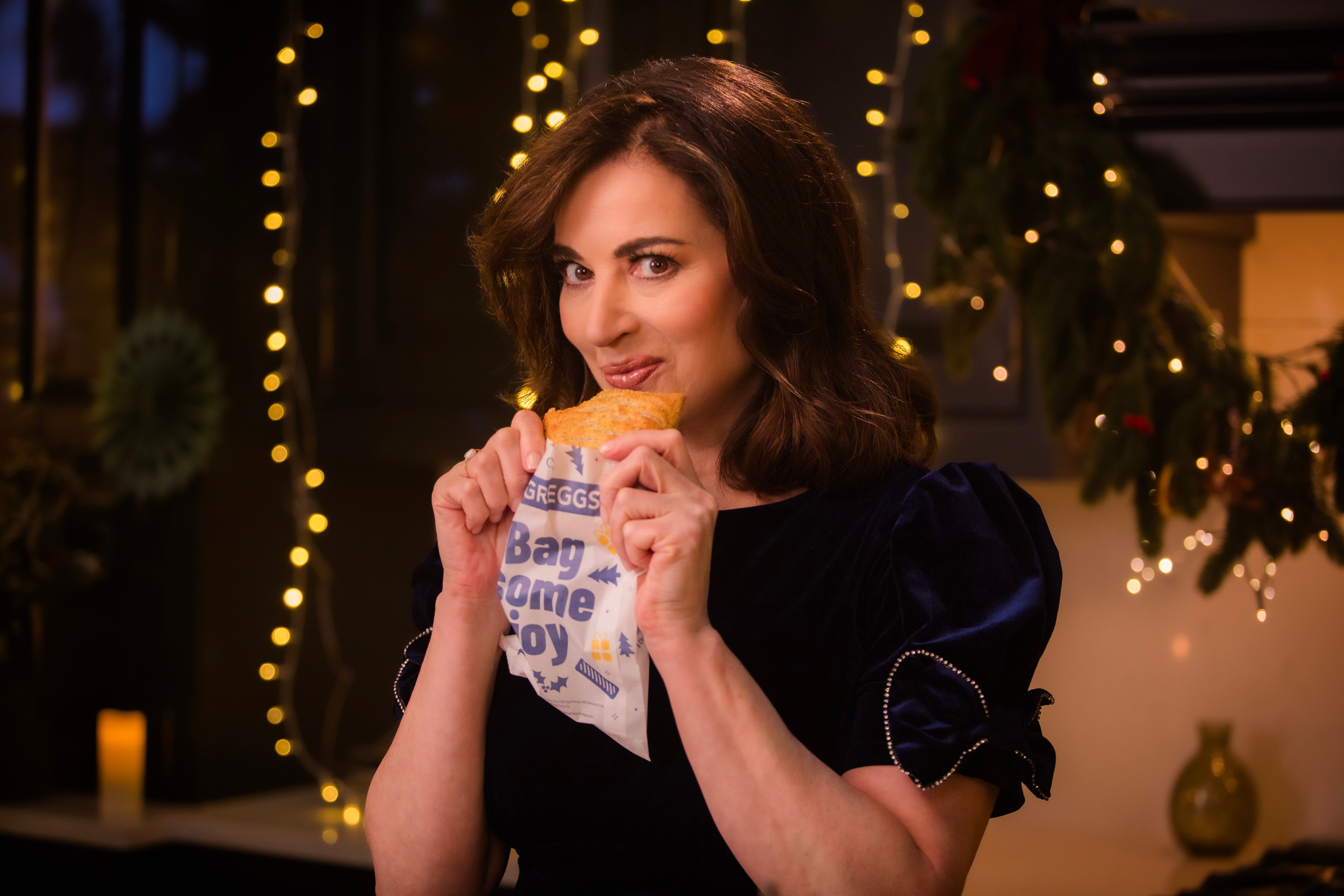 A scene from the Greggs Christmas ad featuring Nigella Lawson (Greggs/Alex Lambert/PA)