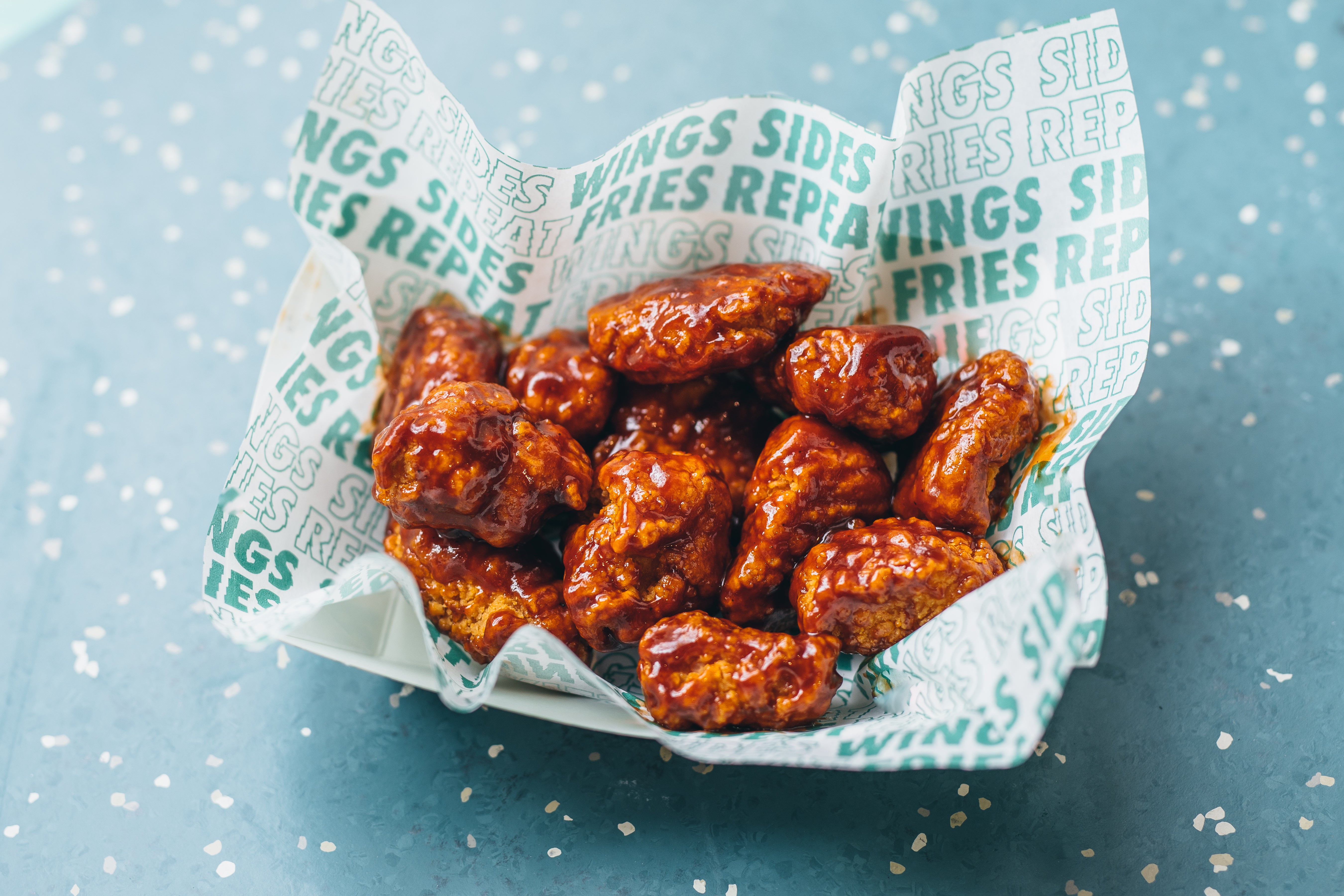 The most popular UK food delivery in 2024 - the dish of eight wings from Wingstop