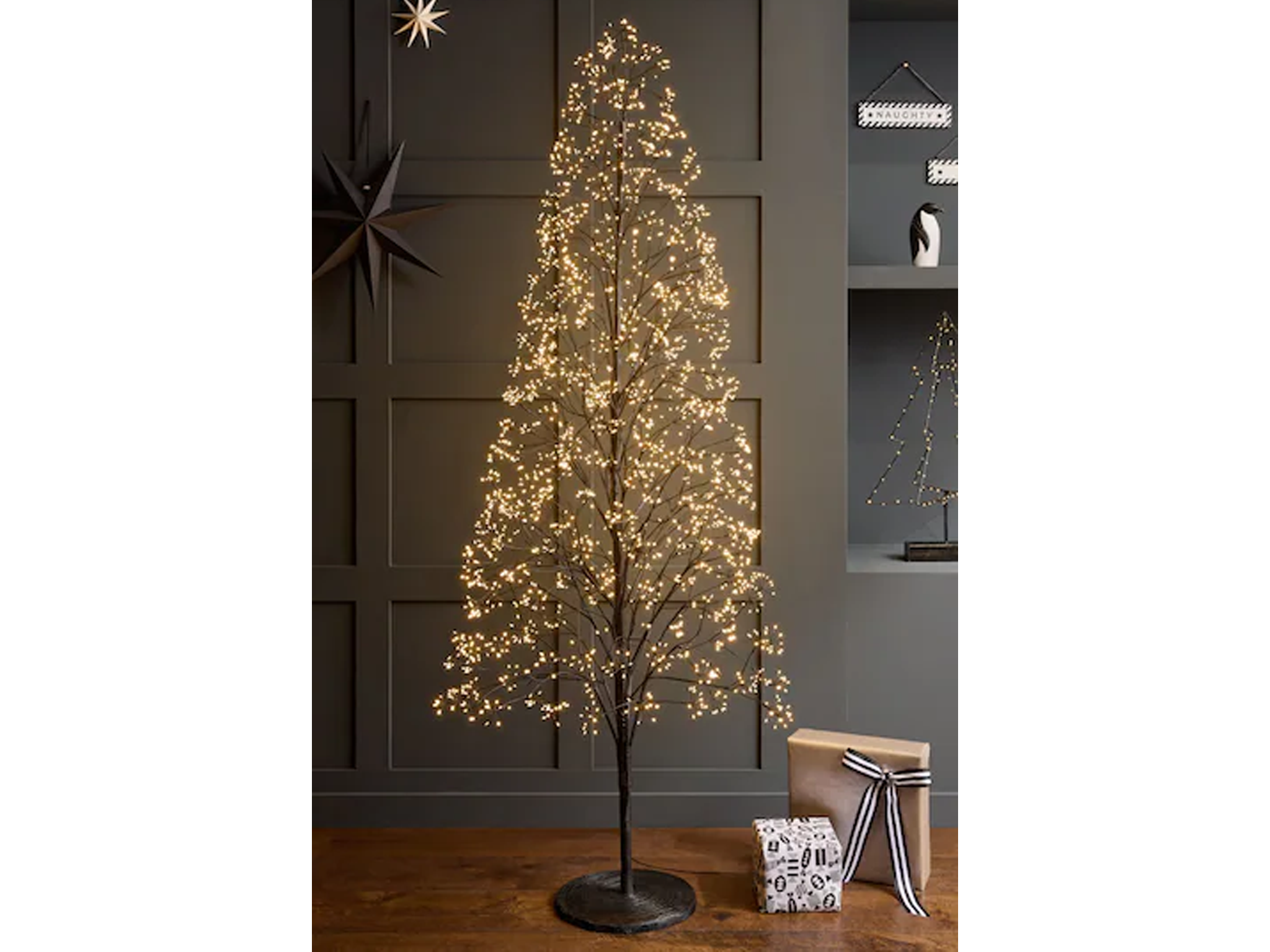 Next black lit 6ft twig Christmas tree artificial IndyBest review