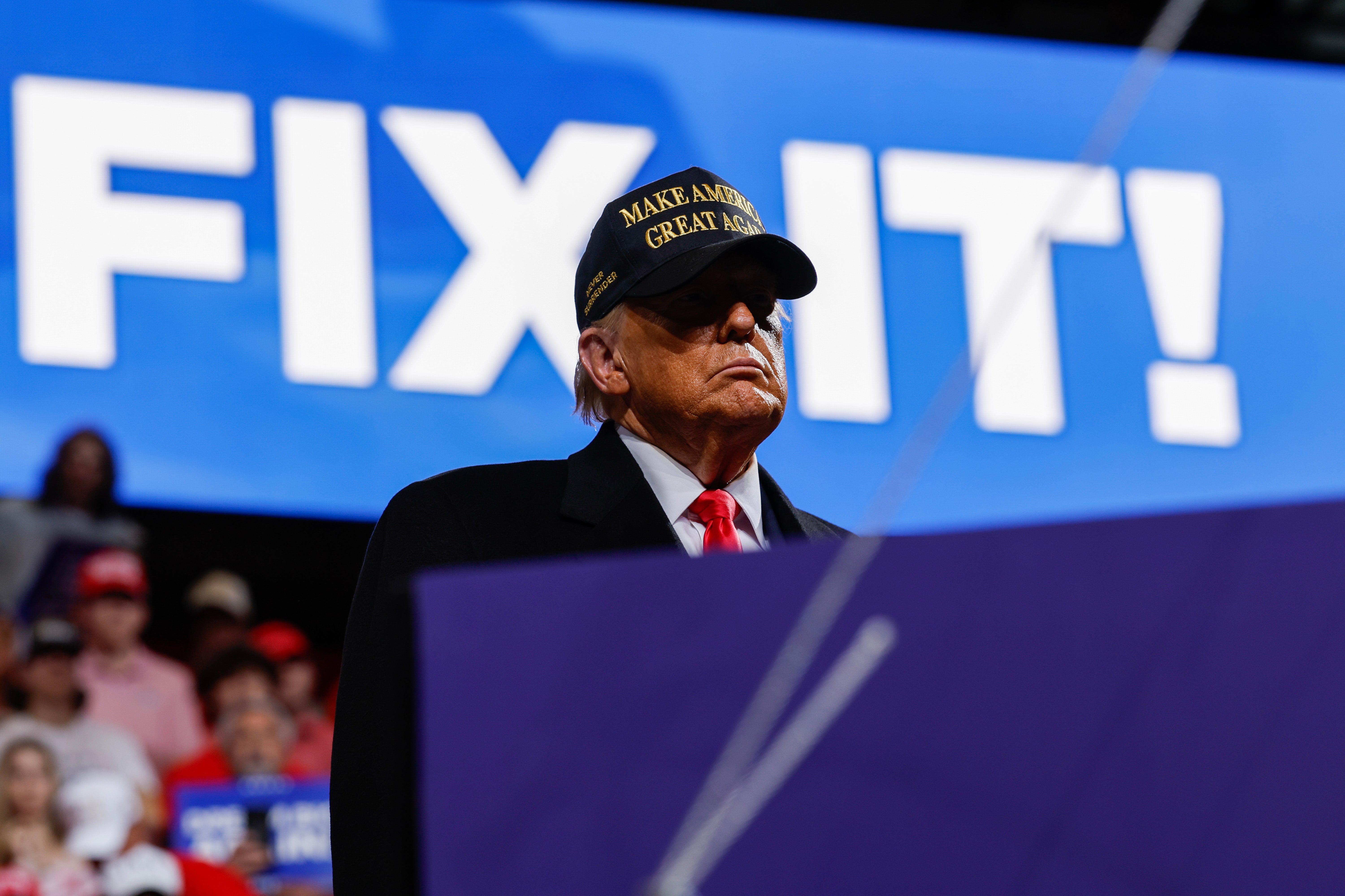 Trump addressing the crowd in Georgia