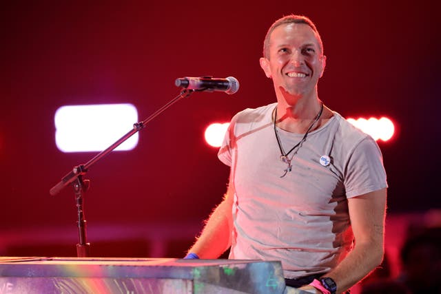 <p>Chris Martin of Coldplay performs at the 2024 iHeartRadio Music Festival </p>