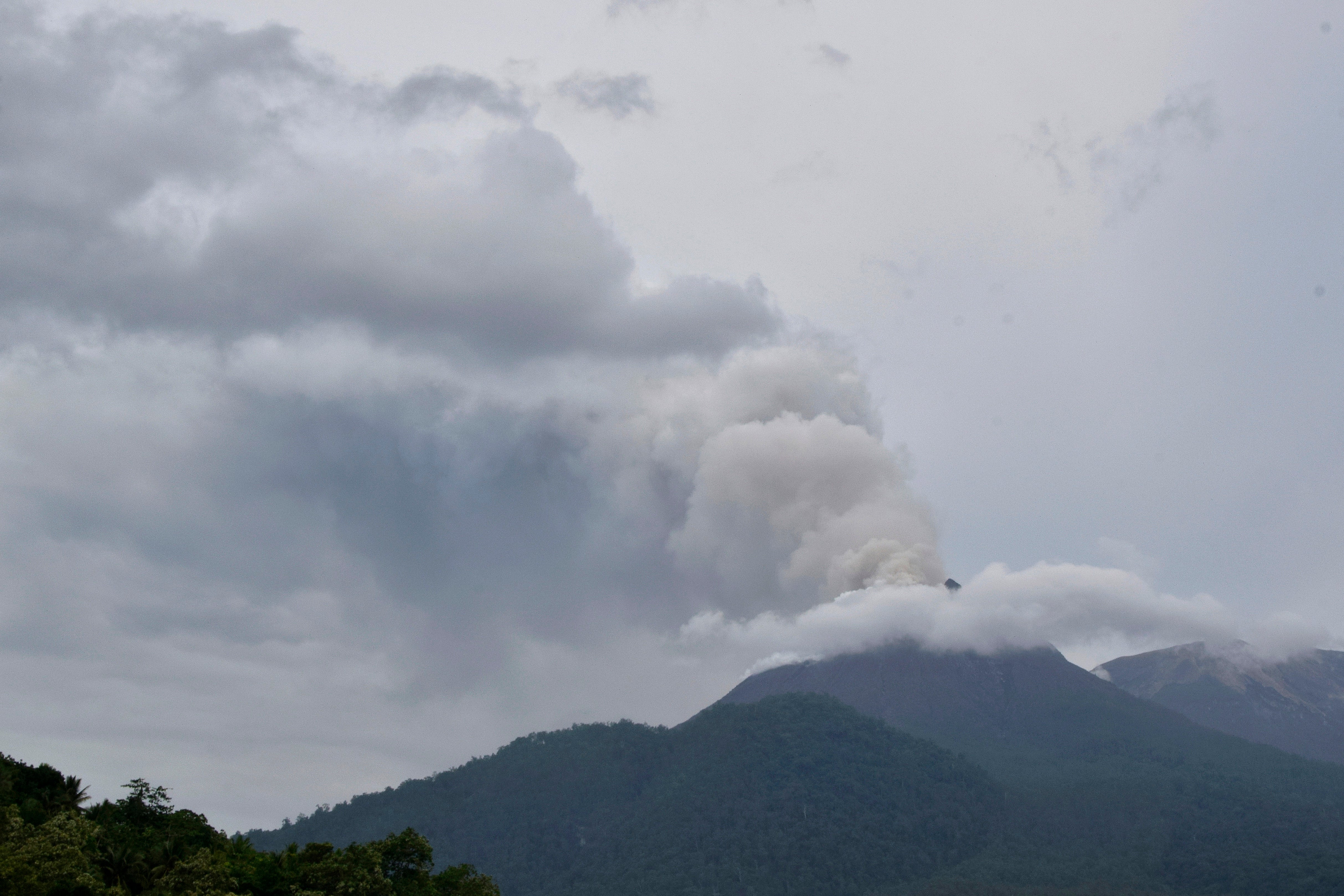 File image: Mount Lewotobi Laki-Laki spews volcanic materials from its crater during an eruption in East Flores, Indonesia in January this year