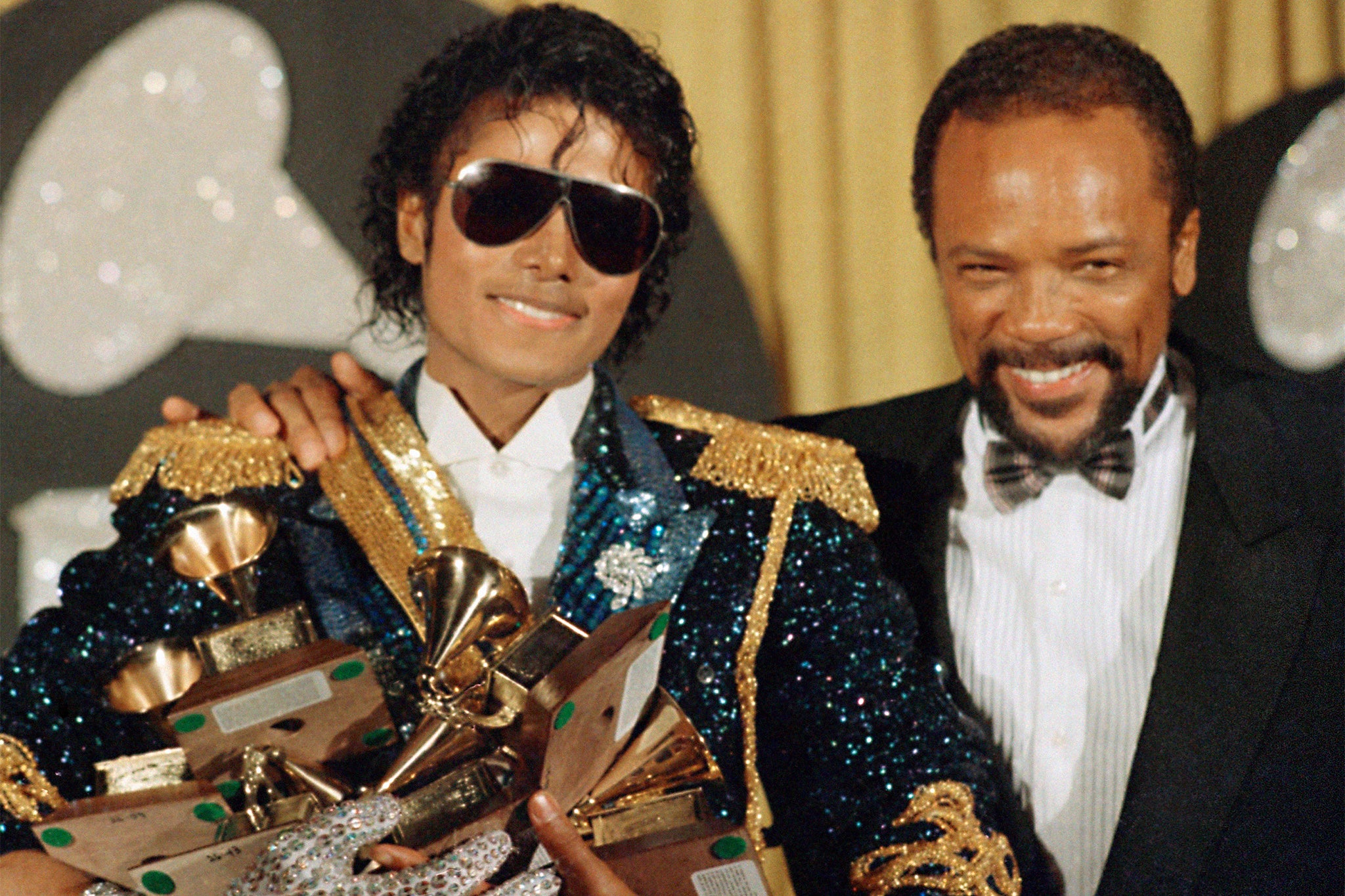 Jones with Michael Jackson at the Grammys in 1984