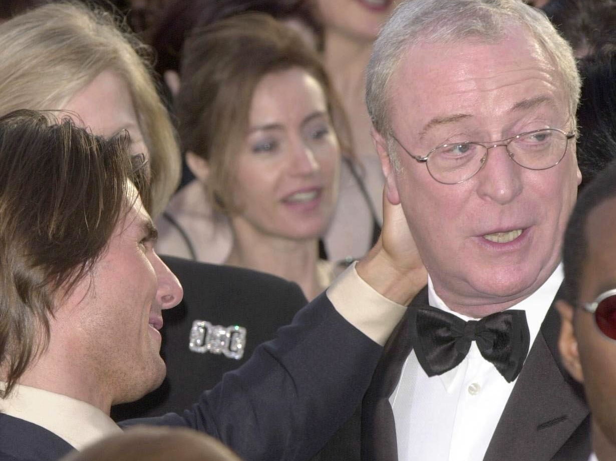 Friends Tom cruise and Michael Caine at the Oscars in 2000