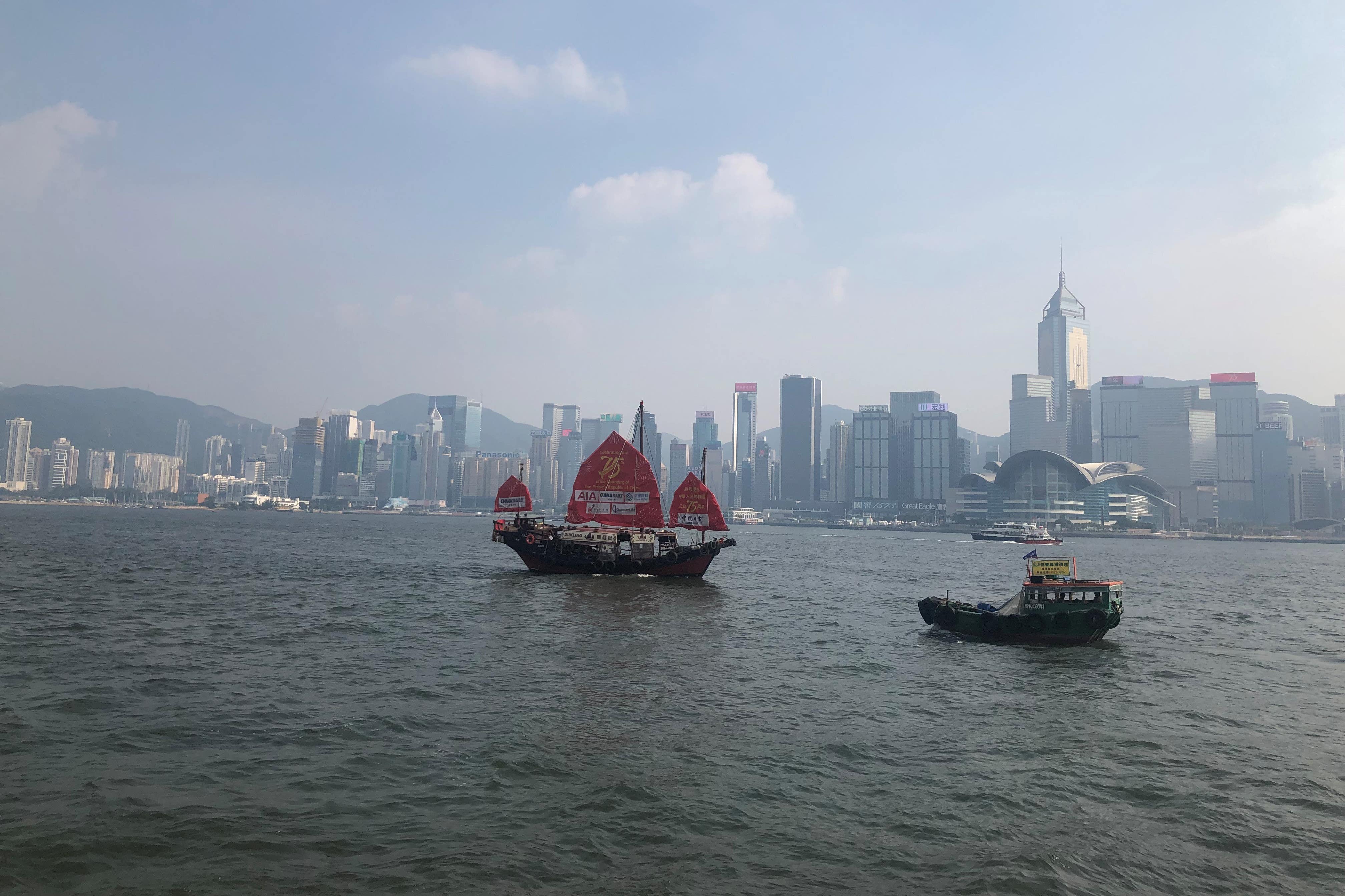 Take a boat trip on Victoria Harbour in Hong Kong