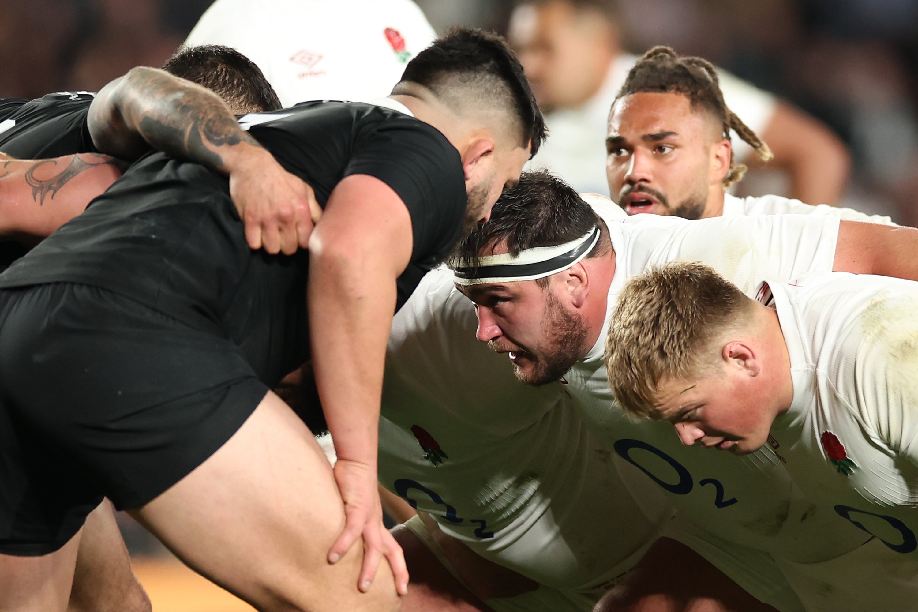 England’s scrum has struggled to hold up in the final quarter of games