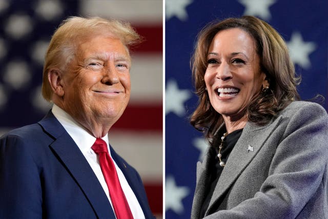 <p>Los candidatos a las elecciones estadounidenses: Donald Trump y Kamala Harris </p>