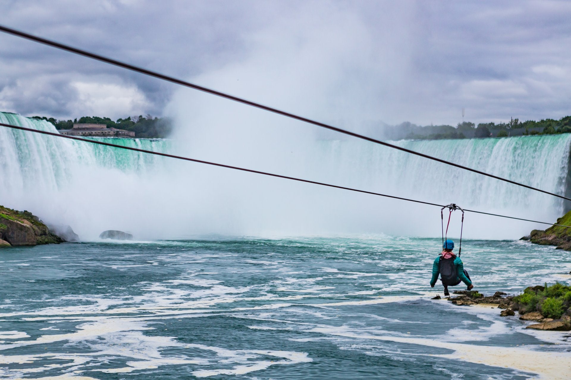 Enjoy a truly thrilling view of the Falls from the Zipline