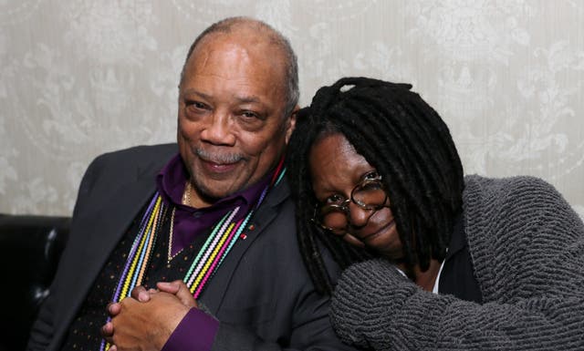 <p>Quincy Jones and Whoopi Goldberg</p>