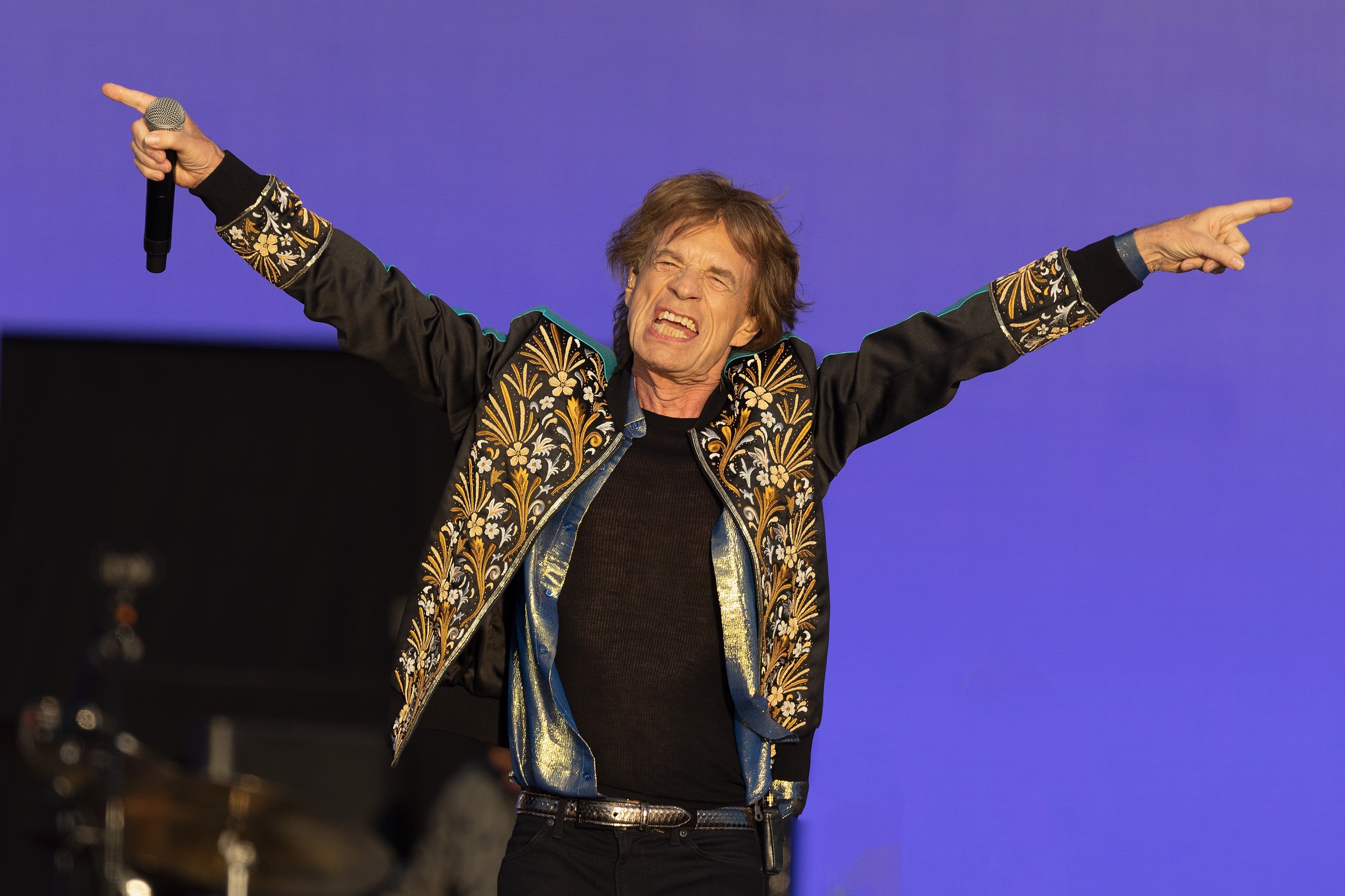 Sir Mick Jagger says his US-based children are voting for Kamala Harris in the US presidential election (Suzan Moore/PA)