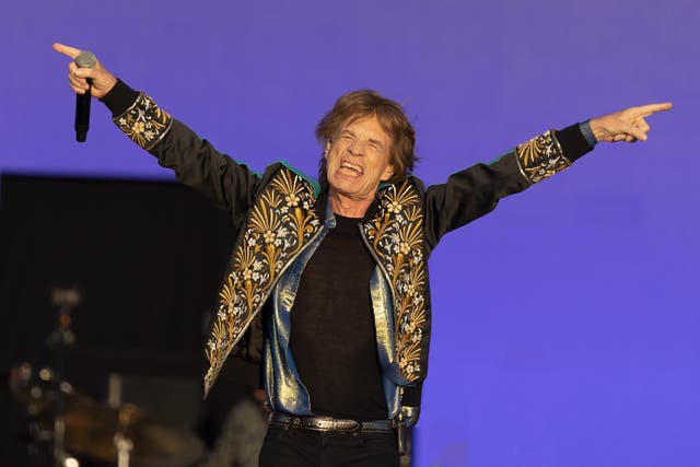 Sir Mick Jagger says his US-based children are voting for Kamala Harris in the US presidential election (Suzan Moore/PA)