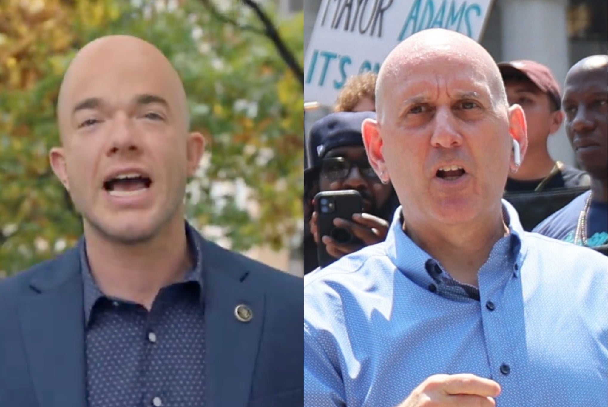 John Mulaney as Harvey Epstein on ‘SNL’ (left), and the real New York State Assembly member Harvey Epstein (right)