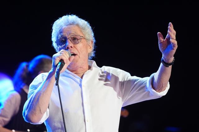 <p>Roger Daltrey of The Who on stage during a Teenage Cancer Trust show at the Royal Albert Hall (PA)</p>