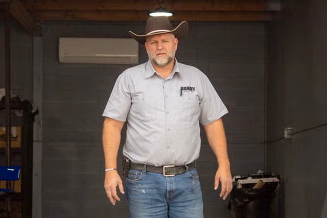 <p>Ammon Bundy made his name for leading two armed standoffs against the US government. Today he is a fugitive, wanted for skipping court in a $53m defamation case in Idaho. </p>