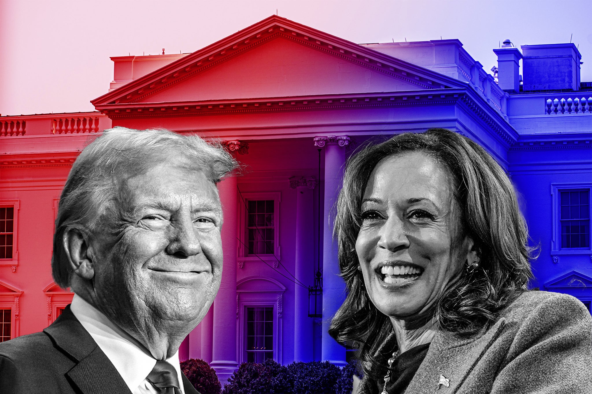 Donald Trump and Kamala Harris