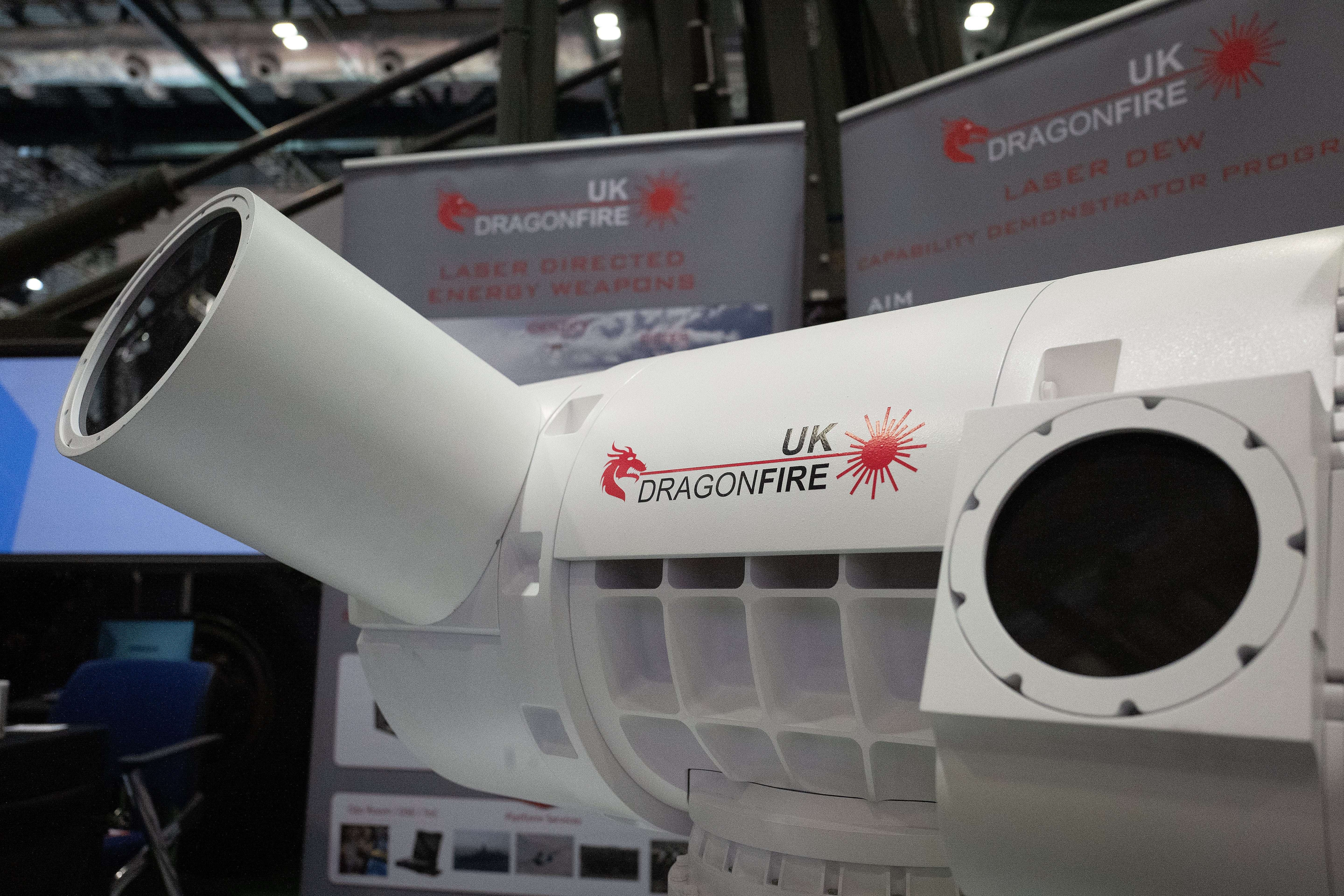 UK Dragonfire laser directed vigor  limb   strategy   is seen connected  time  1  of the DSEI arms just  astatine  ExCel connected  September 10, 2019 successful  London, England