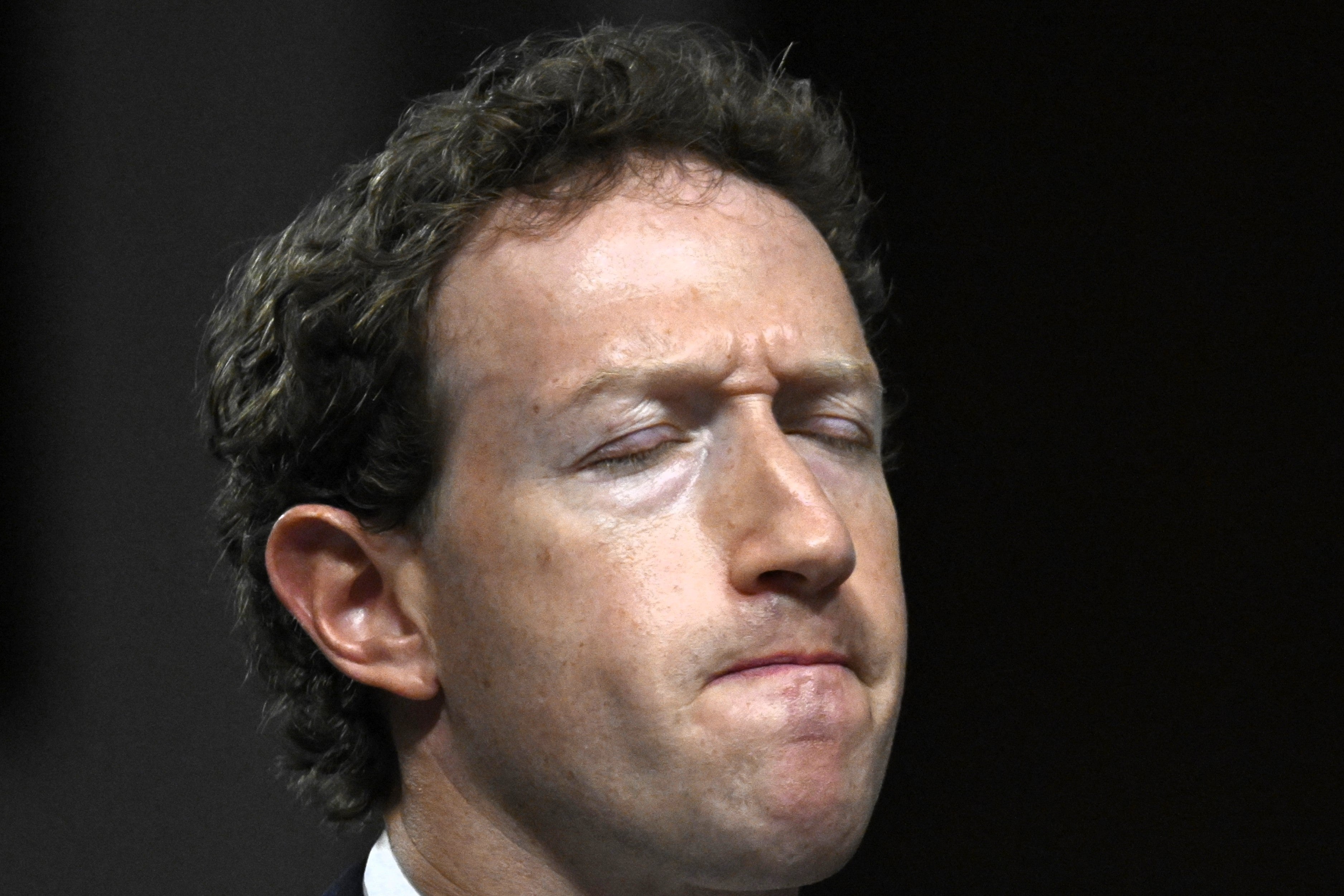 Meta CEO Mark Zuckerberg testifies during a US Senate Judiciary Committee hearing in Washington, DC, on 31 January, 2024