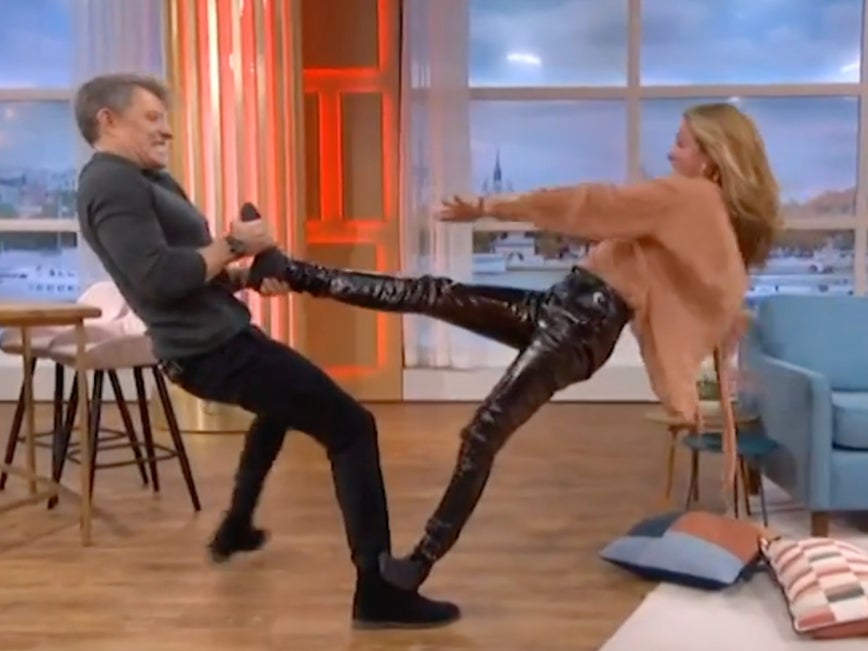 Pair performed the risky dance move live on the show