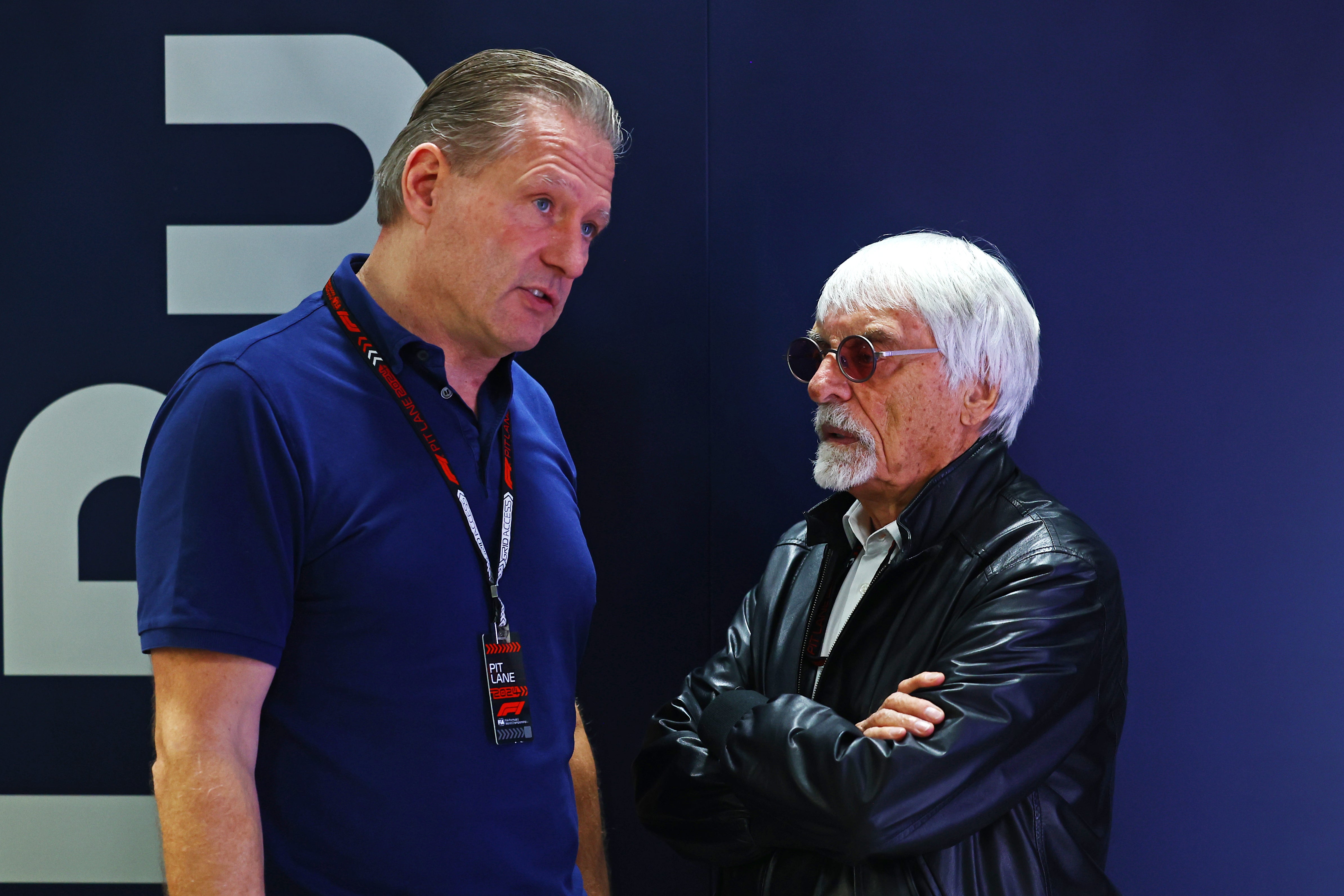 Jos Verstappen (left, talking to Bernie Ecclestone) was crticial of Herbert