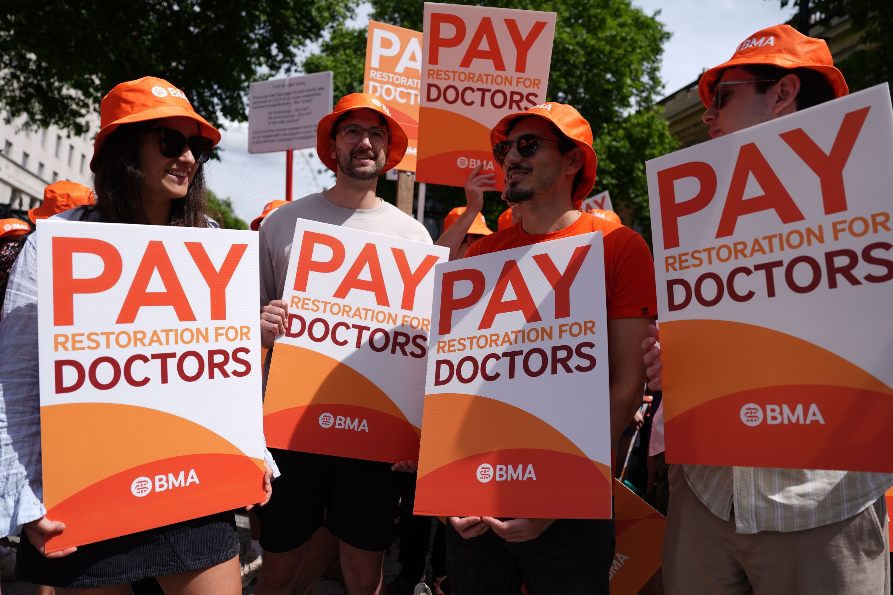 In September, junior doctors in England voted to accept a Government pay deal worth 22.3% on average over two years (Jordan Pettitt/PA)