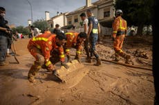 Spain deploys 15,000 police and troops to help flood relief – as vigilante protection groups patrol streets