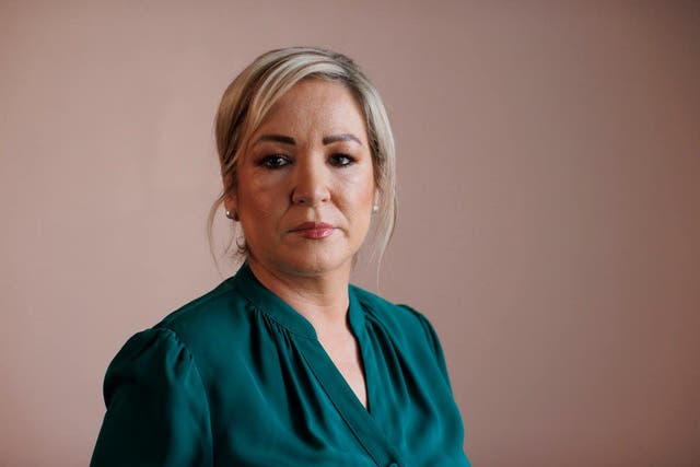 First Minister and Sinn Fein vice president Michelle O’Neill speaking to the PA news agency in Parliament Buildings at Stormont as she announced she will be participating in a Remembrance Sunday event at the Cenotaph at Belfast City Hall (Liam McBurney/PA)