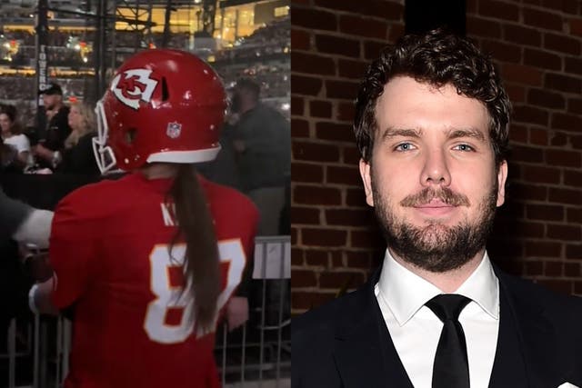 <p>Austin Swift saves fan dressed as Travis Kelce from getting kicked out of the Eras Tour in Indiana </p>