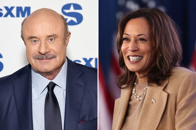 <p>Phil McGraw and Kamala Harris</p>