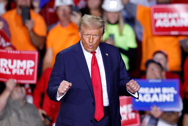 <p>Trump’s infamous dance moves are now ubiquitous in sports arenas, years after the GOP called for a separation of politics and sports </p>